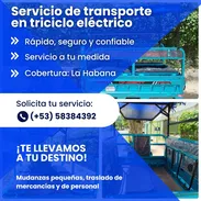 🌱 Servicio de Transporte en Triciclo eléctrico para Mercancía, Mudanzas y Pasajeros - Img 55629453