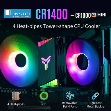 ❄️ ENFRIADOR DE CPU JONSBO CR1400 RGB ❄️🌐 49.99 USD - 4/8