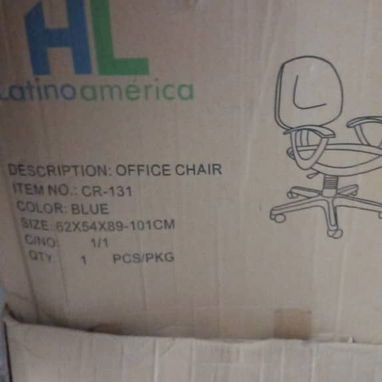 Silla de computadora de oficina con brazos color azul nueva en caja - 2/2