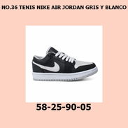 NO.36 TENIS NIKE AIR JORDAN GRIS Y BLANCO - Img 55729267