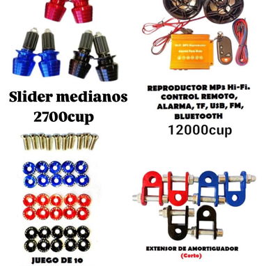 Cargador,conmutadores,caja de luces,flasher,puerto de carga,breaker,voltímetro,espejo,lodera,manilla,puño,rodamiento - Img 119665343