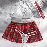❤️‍🔥 LENCERÍA SEXY TEMÁTICA COLEGIALA 🥵  Despierta tu lado más atrevido con este hermoso conjunto inspirado - Img 56622794