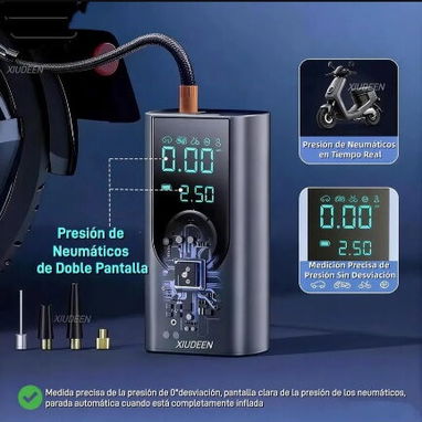Compresor de aire portátil y recargable con bateria de 9000mha - Img 122703952