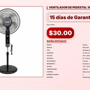 VENTILADOR DE PEDESTAL 16" SANUMO . - Img 56933861