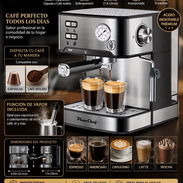 Cafetera espresso de acero inoxidable - Img 57632478
