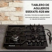 Cocina de gas con infrarrojo empotrable MILEXUS 4 hornillas de Cristal - Img 57742751