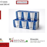 Set 3 vasos cristal 330ml - Img 56462588