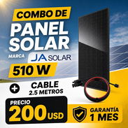 Combo panel solar 510 w y cable 2.5 metros - Img 57522780