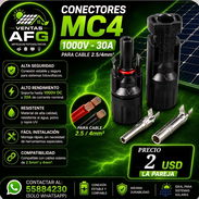 🔴CONECTOR SOLAR MC4. 2USD LA PAREJA - Img 58062955
