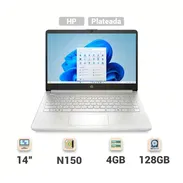 Laptop HP 14", Procesador Intel N150 (Modelo: 14-dq6011dx) 4 GB RAM, 128 GB UFS - Plateado (Nuevo) - Img 53075752