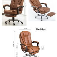 Silla ejecutiva reclinable con reposapies - Img 56343030