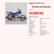Moto Restrepa 150 CC: Freno de Disco y Tambor para Mayor Seguridad VPT#-0355 - Img 55438523