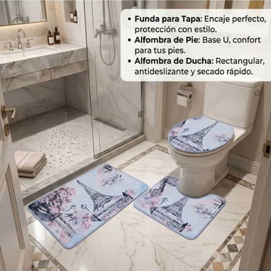 Set de 3 alfombras de baño - Img 122248438