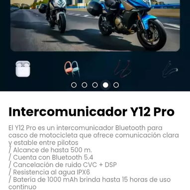Intercomunicador Y12 Pro. Perfecto para mantenerte conectado, escuchar música o seguir el GPS - Img 113831735