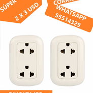 LLÉVATE 2 TOMACORRIENTES DOBLES BIVOLTAJE DE 15A SÓLO X $3 USD, ENTREGA DE FACTURA - Img 56252802
