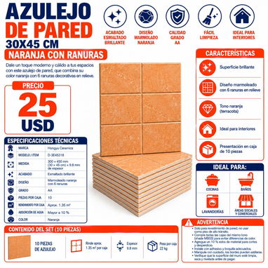 AZULEJOS 30x45 CM - 3/8