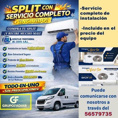 SPLIT (de 1 Tonelada)....Con Servicio Completo de Instalación...Tpte Incluido tlf 56579735 /(USD-MN-Eur-Zelle) - Img 116194536