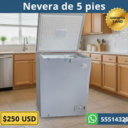 Nevera 5 pies color gris, nueva en caja, un año de garantía. Propiedad, Factura y Slip de compra - Img main-image-51947883