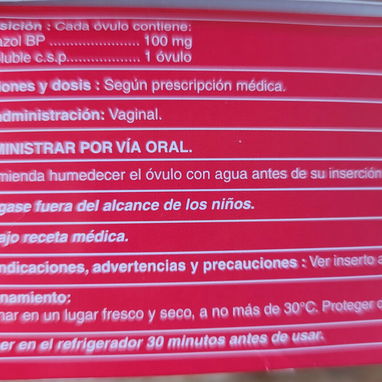 ⚕️- Clotrimazol 100mg, 1 Tira de 5 Ovulos -⚕️ - Img 113279191