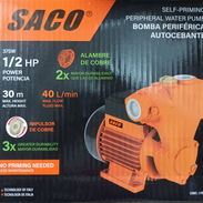 Venta Bomba de agua periférica autocebante Saco 1/2hp 30m mensajería incluida - Img 53611209