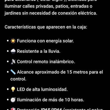 LO MEJOR LÁMPARA SOLAR RECARGABLE NUEVA EN CAJA CON PANEL PARA EXTERIORES PARA ILUMINAR PATIOS, ENTRADAS DE VIVIENDAS - 2/4