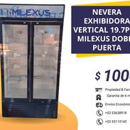 Nevera exhibidora vertical doble puerta 19.7 pies marca Milexus - Img 53354115