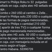 Smart tv Philips Roku tv 32 pulgadas + cajita HD atec.. - Img 45549721