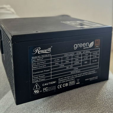 Fuente Rosewill 80 plus certificada 800W - 2/3