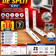 SOPORTE DE PARED PARA COMPRESOR DE SPLIT S.P.C, NUEVO EN SU CAJA CON ENTREGA DE FACTURA Y GARANTÍA. VARIEDAD - Img 57825541