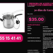 FREIDORA DE ACEITE CON CANASTA ESCURRIDORA - Img 57218484