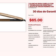 Plancha de Pelo Remington S8590 con Tecnología de Protección Térmica VPT#-0241 - Img 55437138