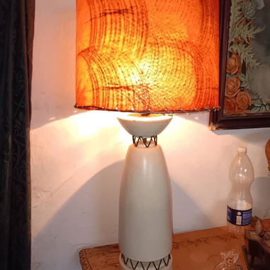 Antigua lámpara de mesa de sala de los años 50. - 6/6