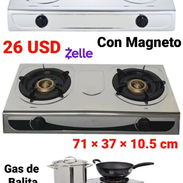 🍳 ¡Cocina de 2 Quemadores RUDENKOV - Con Magneto! - $26 USD - Img 56014455
