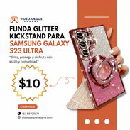 Funda Glitter Kickstand para Samsung Galaxy S23 Ultra con diseño brillante y soporte | videojuegoshabana.com - Img 55473718