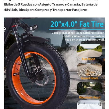Bici triciclo electrico para adultos - 3/8