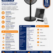 🌬️ VENTILADOR RECARGABLE ISLATECH FS‑338 – ¡Frescura sin límites! Perfecto para cortes de luz, exteriores y cualquier - Img 56158297