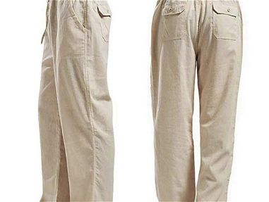 Pantalones amplios y frescos en algodón y lino / pares de medias - Img 66891885