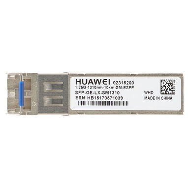 Módulo SFP Huawei SFP-GE-LX-SM1310 - Gigabit Ethernet, 1310nm, 10km - Img 109228450