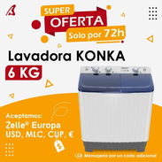 Lavadora semiautomatica de 6 kg - Img 54966815