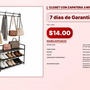 CLOSET CON ZAPATERA 3 NIVELES . - Img 56998556