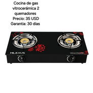 COCINA DE GAS DE VITROCERÁMICA 2 QUEMADORES Precio: 35 USD - Img 54883937