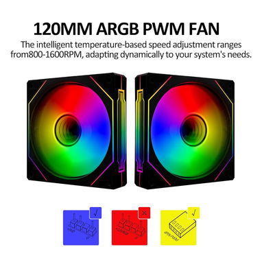 🌈🖥️ PACK 3 FANES 120MM ARGB INFINITY MIRROR PWM PARA PC GAMER ENVÍO DISPONIBLE + GARANTÍA - Img 118793876