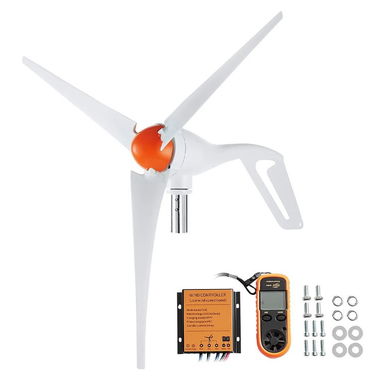 Generador Eólico 500W 12V Turbina de Viento 3 Aspas Con Kit - 3/8