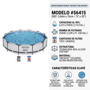 Piscina doméstica Bestway Steel Pro Max 366*76 cm con domicilio gratis en la habana. - Img 54659856