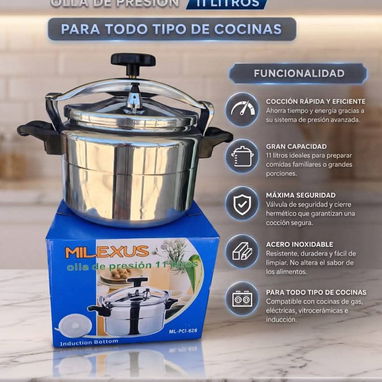 Olla de presion para gas e induccion 11L - Img 125411093