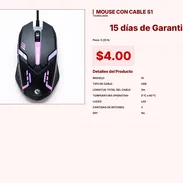 Ofertazo de Mouse con Cable y luz integrada hoy mismo pro hoy mismo ya pro VPT#-0206 - Img 55253295