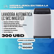 🧺 LAVADORA AUTOMÁTICA LG 9KG INVERTER 🧺 💰 Precio: $300.00 - Img 55566565