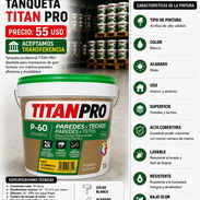 La Pintura Vinil Acrílica Blanca TitanPro de 15 litros ofrece una excelente cobertura - Img 56210914