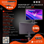 🖥️ 27" IPS 🖥️ MONITOR LG 27" IPS 145HZ 1080P 1MS HDMI/DP. MENSAJERÍA CON FACTURA Y GARANTÍA. TLF 54833699 - Img 54497302