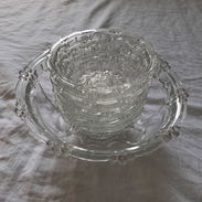 Fuente para ensaladas o frutas, vintage, de cristal con 6 pequeñas - Img 49067290